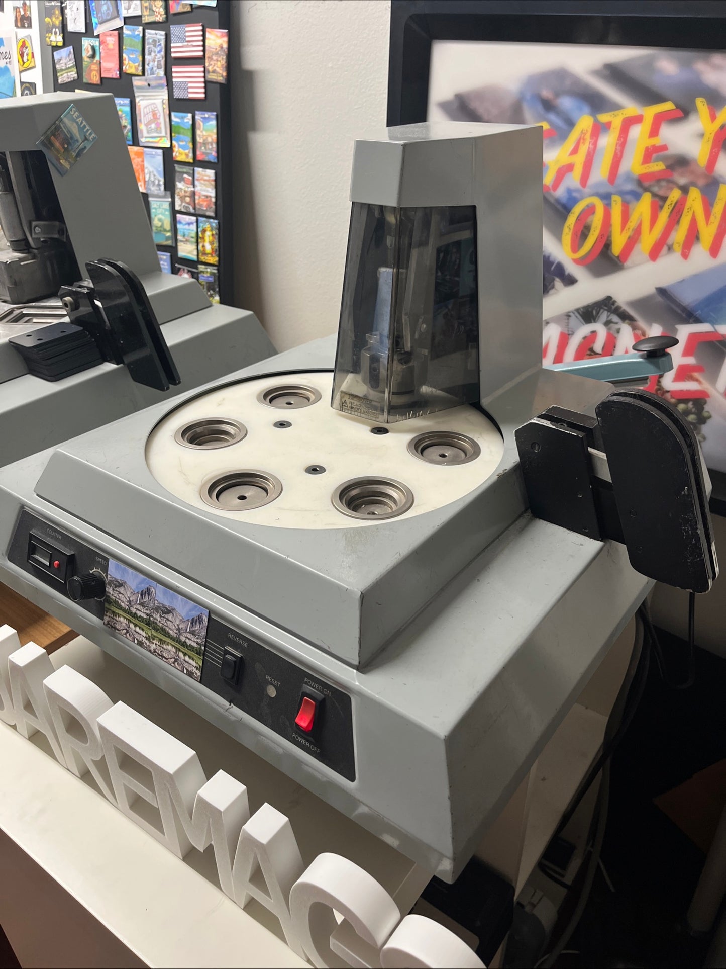 Tecre 152 With 1.5” Round Dieset Automatic Button Magnet Making Machine
