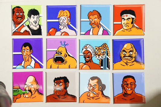 Punch-Out!! Fridge Magnet Set – All 12 Classic Fighters